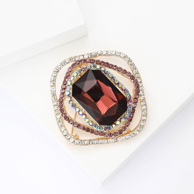 Square Brooches For Women Clothing Coat Jewelry Accessries Gifts