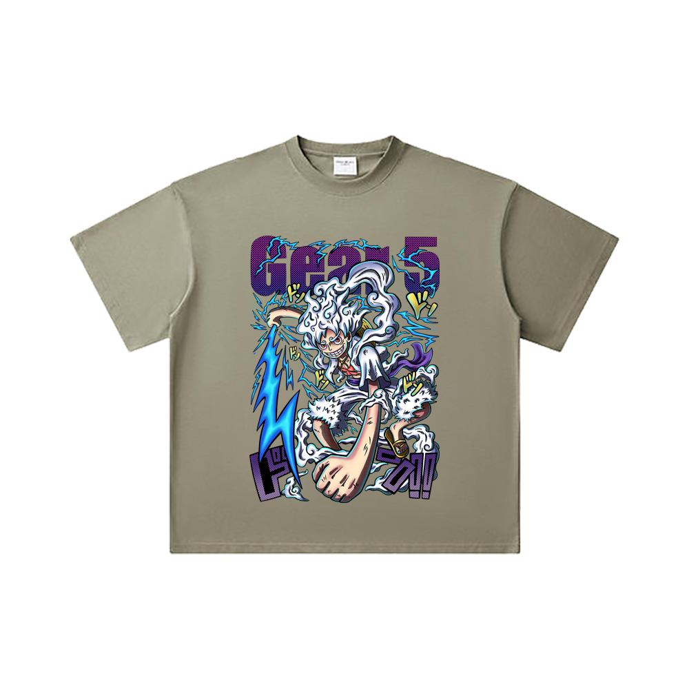 260 GSM Double Yarn 32 Count 100% Cotton One Piece V31 Nika Gear Print Unisex Heavy Cotton T Shirt