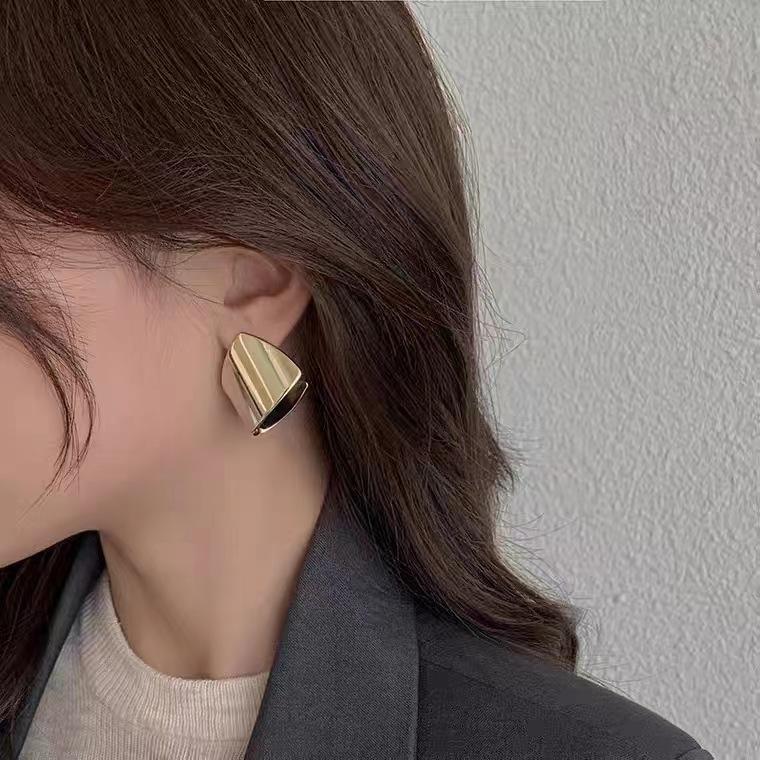 

Серьги-подвески в виде двойных круглых кругов для женщин, винтажные простые золотистые металлические серьги-капли, геометрические ювелирные изделия, подарки