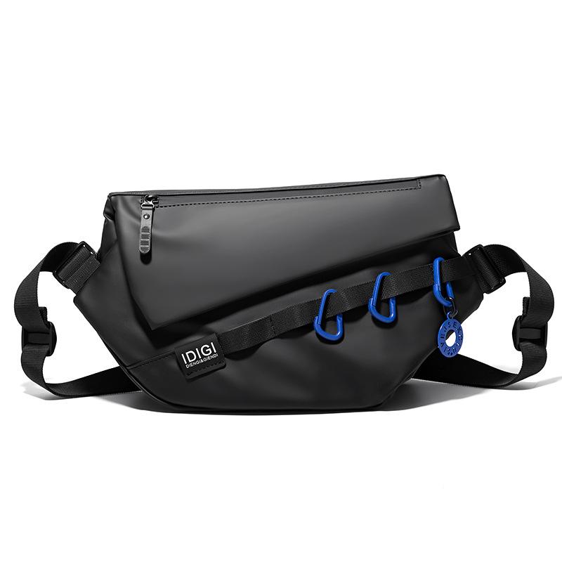 

Breast bag men s new casual and lightweight men s shoulder bag trendy simple breast bag large capacity versatile messenger bag чёрный