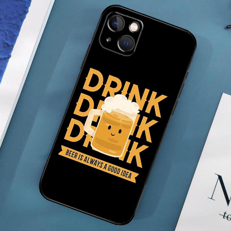 Beer Alcohol Phone Case For iPhone 15 14 Pro Max 11 13 12 Mini X XR XS Max SE 2020 7 8 Plus Cover Capa