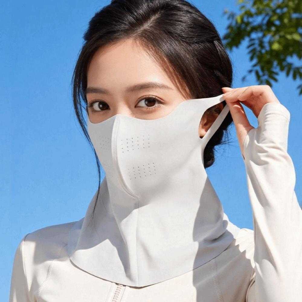 Neck Anti UV Sunscreen Mask Summer Face Cover Elastic Ice Silk Mask Hiking