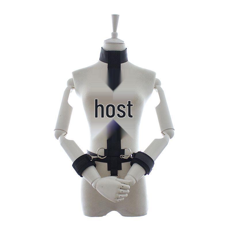 Adult Bondage Restraint Set: Backhand Strap, Handcuffs, Collar - Perfect for Flirty Couples