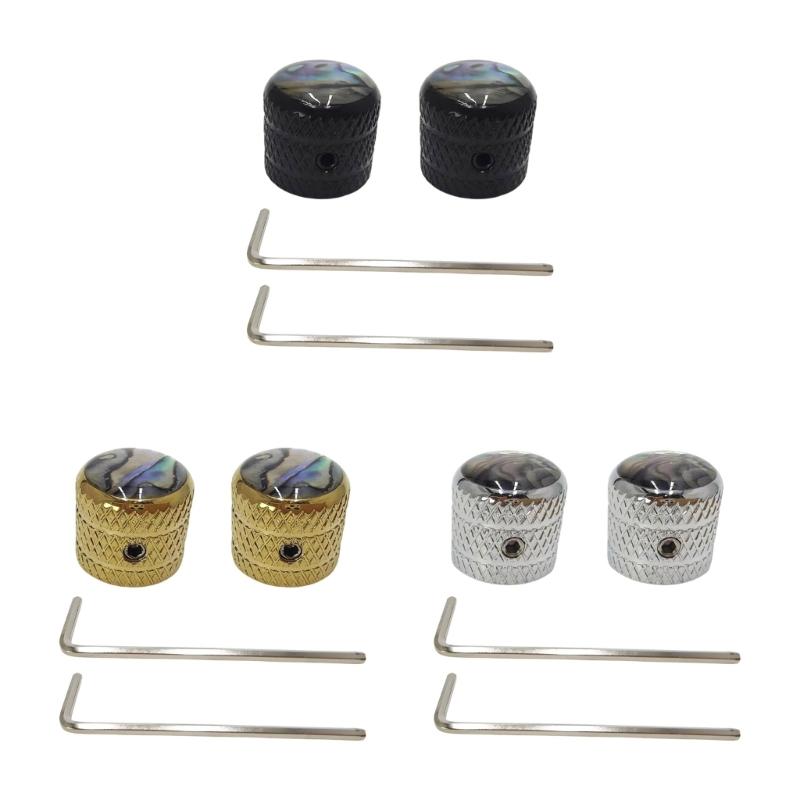 Pack of 2 Standard Guitar Knobs Potentiometer Caps Suitable for Various Models Features Tool Frees Quick Installation