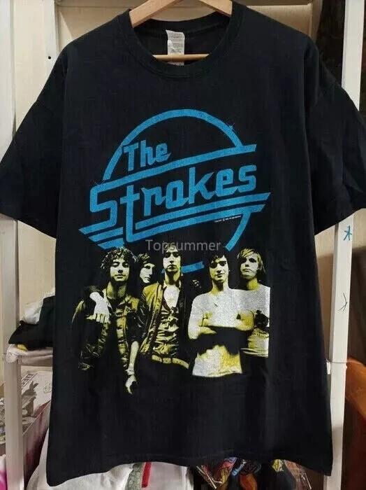 The Strokes Bandshirt The Strokes Baumwolle Schwarz Unisex T-Shirt Nachdruck S5XL