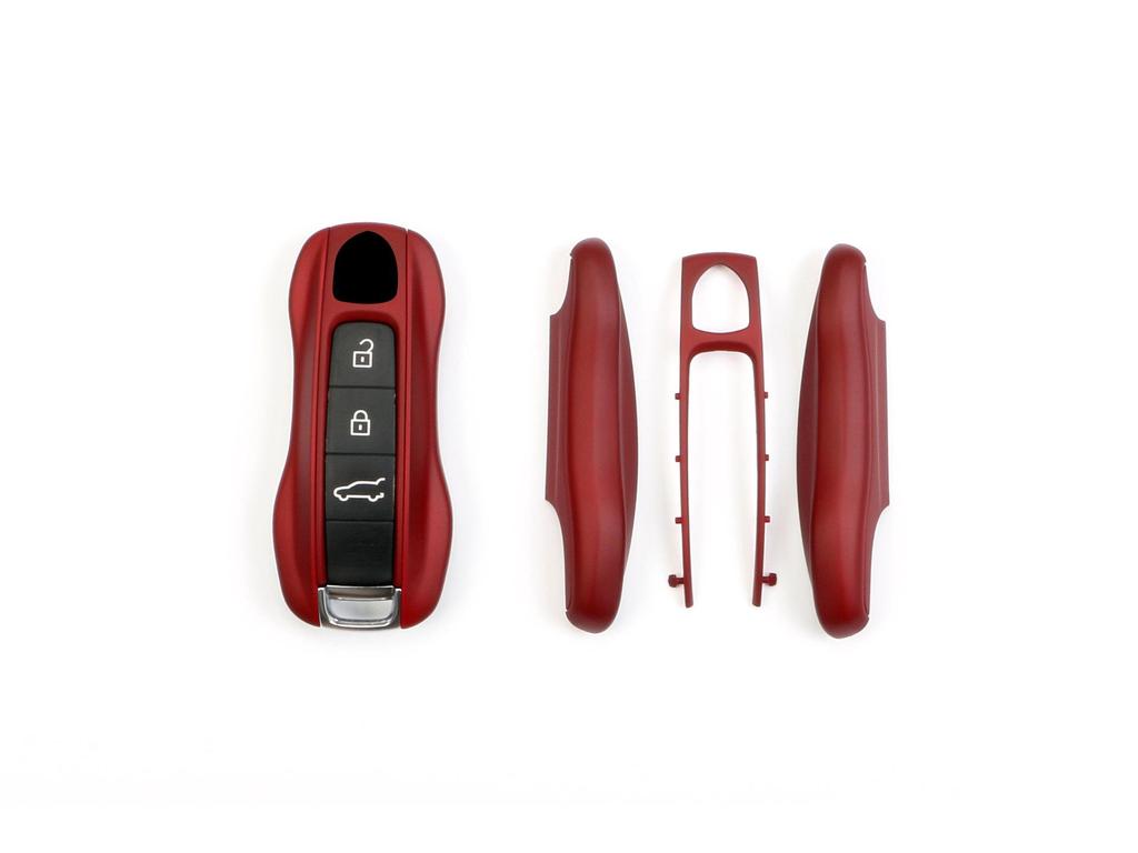 Fits Porsche Key Shell: Bordeaux Red for Cayenne, Macan, 911, Panamera, 718, Taycan