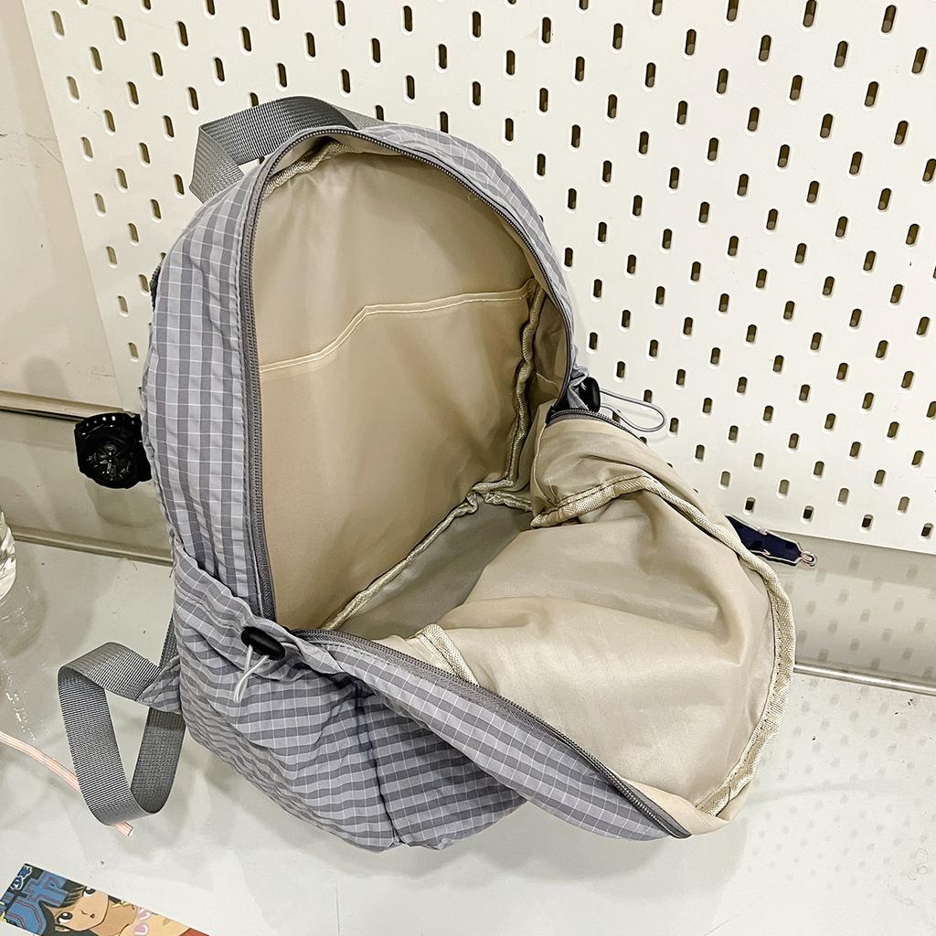 Schoolbag New Japanese Drawstring Lightweight Backpack Female Junior High School College Student Outdoor Sports Leisure School Bag
