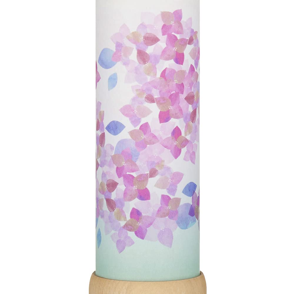 Buddhist Altar Shop Takita Shoten Bon Lantern Mini Bon Lantern Sarasa Hydrangea LED Cordless Height 19cm x Width Standing Lantern Certificate Included