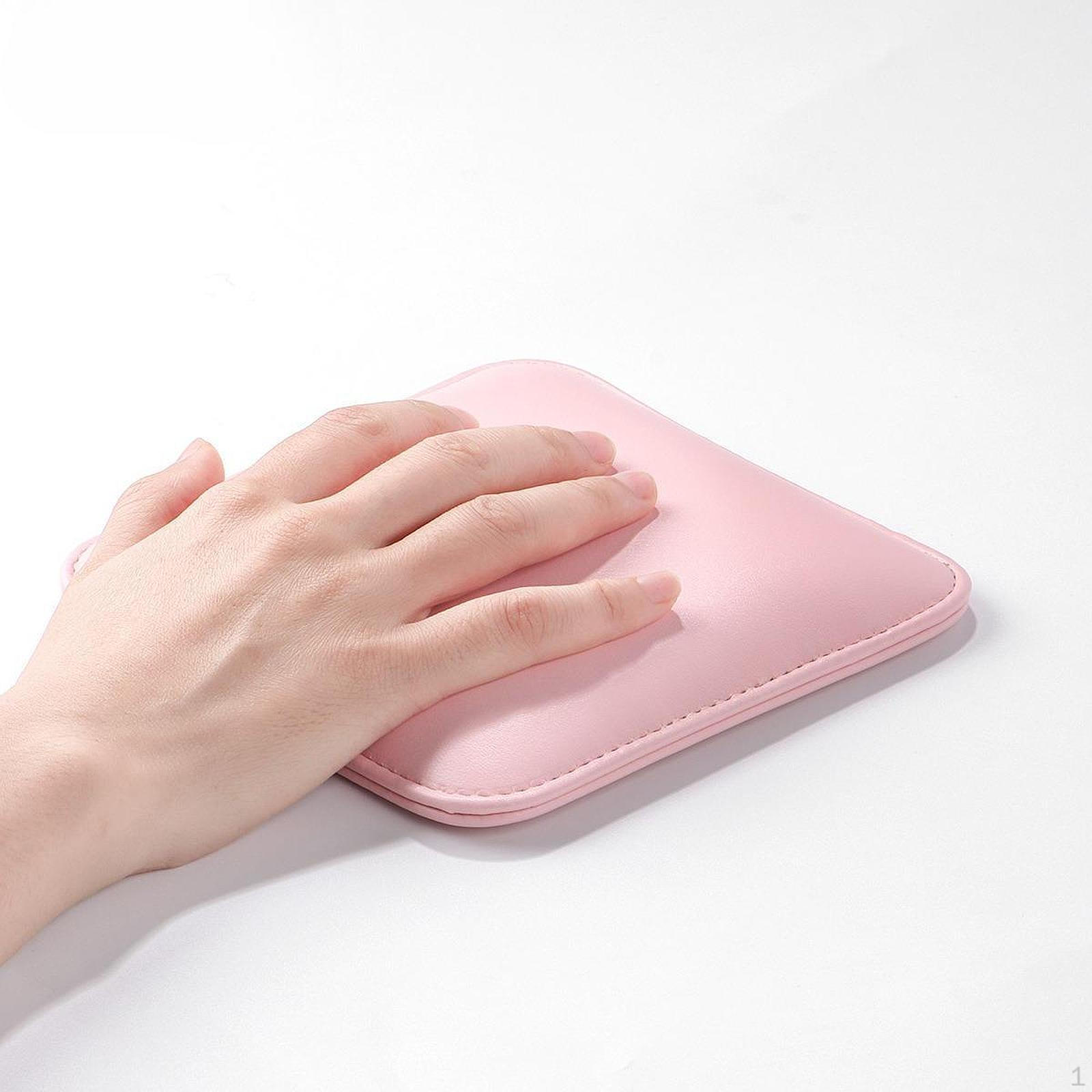 

Подлокотник 15 см x 15 см, нескользящий, из искусственной кожи, многоцелевой, эргономичный, квадратный, для ногтей розовый