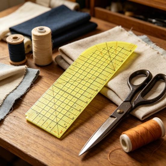 Curved Hot Hem Ruler Seam Guide Sewing Ruler Hot Ironing Hemming Ruler Guide for Sewing Fabric Hemming Press with Dry or Steam Iron
