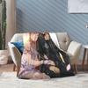 Super Soft Sword Art Online Kirito Asuna Throw Blanket Fleece Flannel Lightweight Blanket Cozy Fluffy Blankets All Season Use