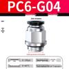 Zhuo Ji Pneumatic Male Thread Straight G Thread Quick Connect Fitting PC8-G02 Air Hose Connector PL6/10-G01