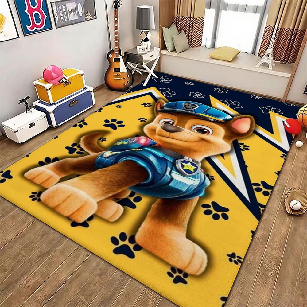 Paw Patrol Police Pup Rectangular Rug Soft Texture Nonslip Carpet For Bedroom Door Living Room Area Home Decor New Year Gift