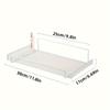 Stainless Steel Floating Shelf Wall-Mounted Storage Rack for Routers Decor Multi-Use No-Drill Bedroom Living Room Organizer