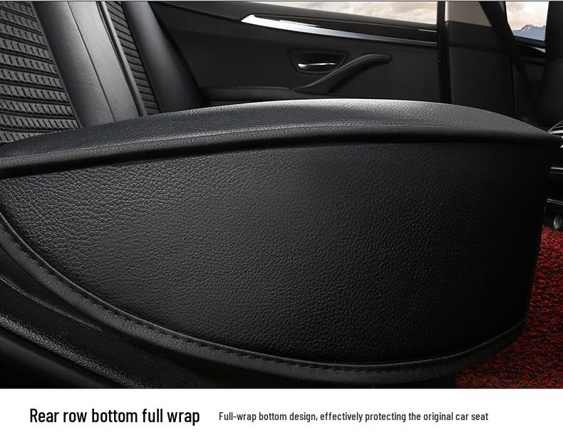 All-Season Universal Leather Car Seat Cushion for Five-Seater Vehicles