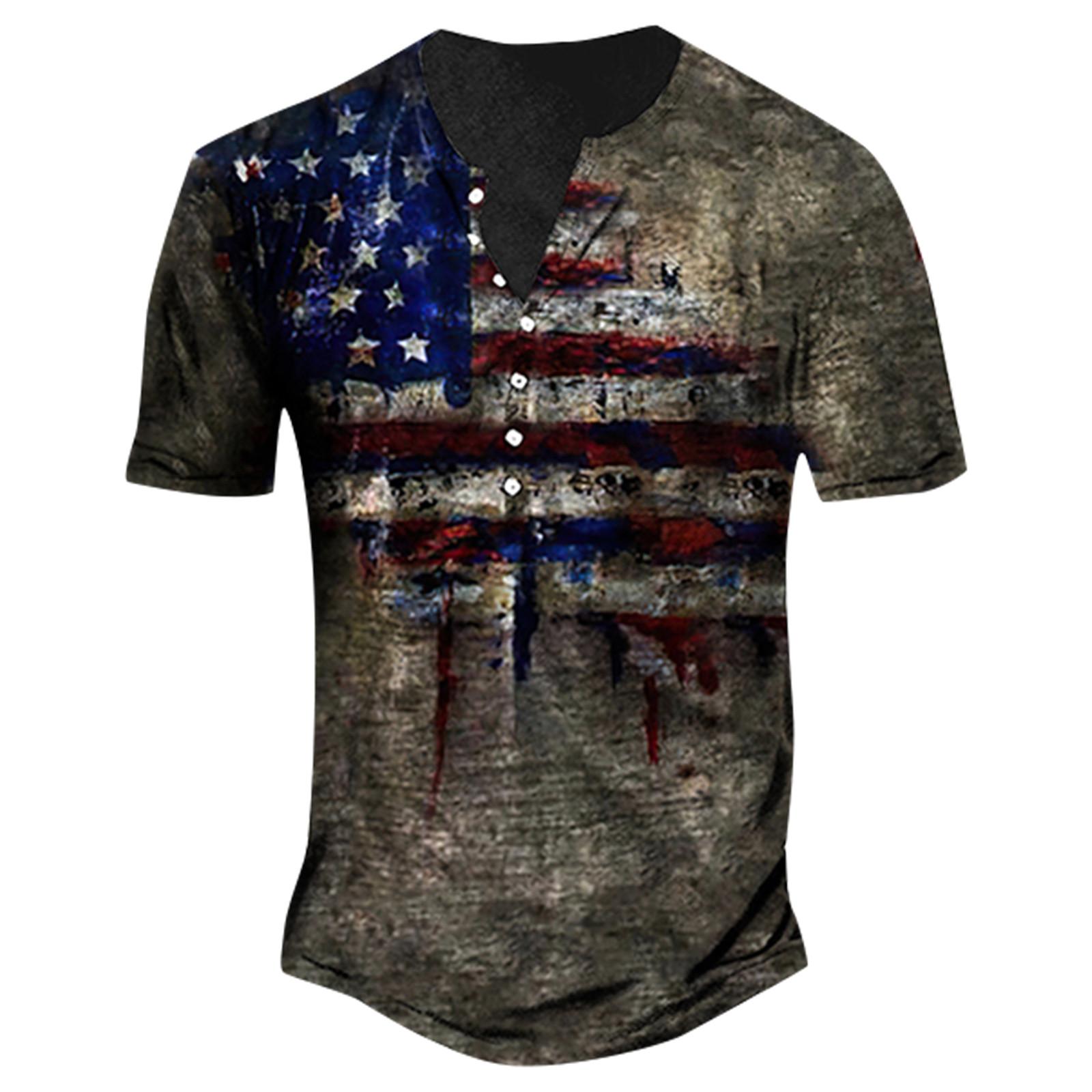 

Мужская модная футболка с коротким рукавом и вышивкой с коротким рукавом и принтом на весну и лето L синий