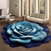Flower Shaped Floor Mat Soft Gradient Petal Texture Blooming 3D Flower Carpet Non-Slip Washable Decorative Rug Bathroom Living Room Home Decor