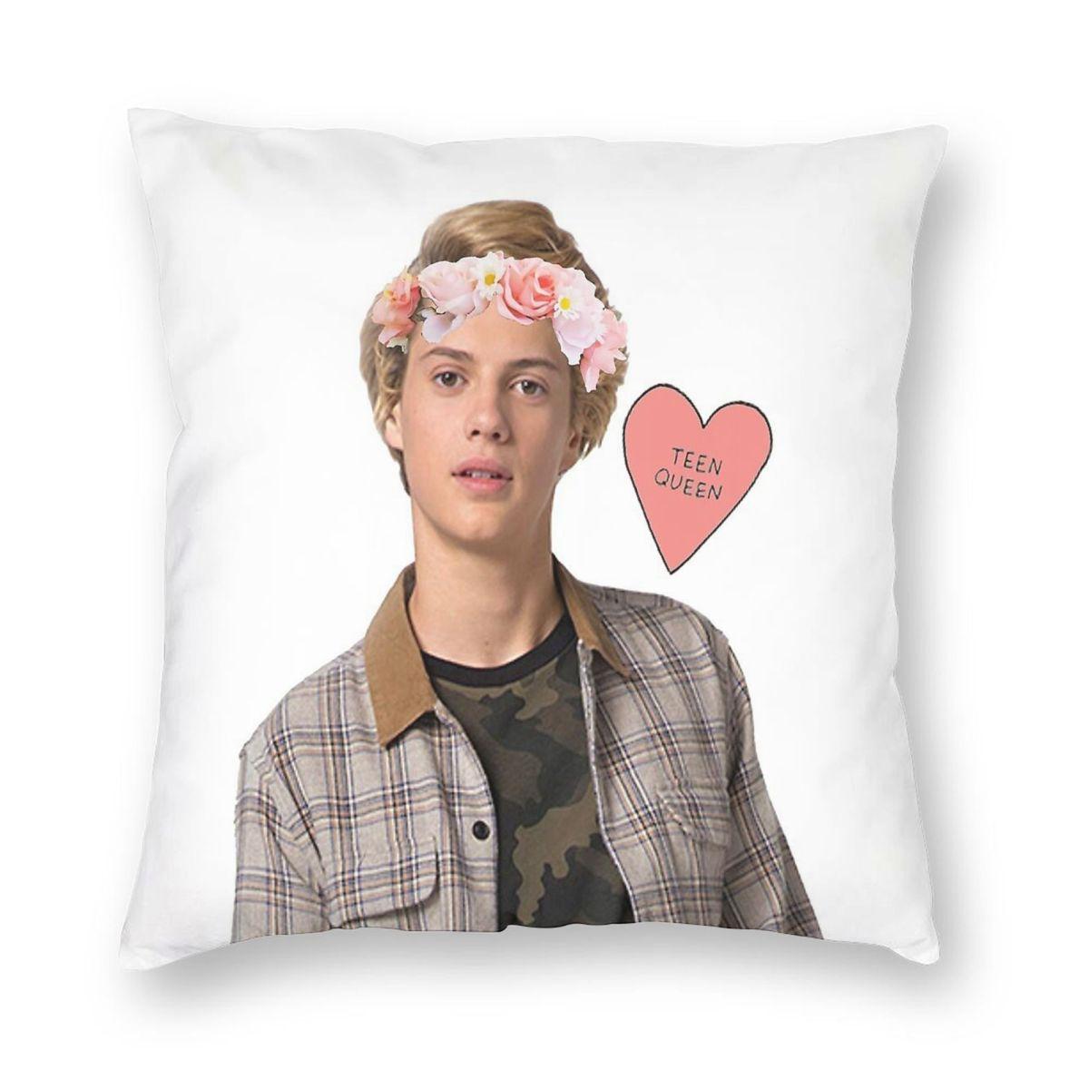 Jace Norman Square Pillowcase Polyester Linen Velvet Creative Zip Decor Throw Pillow Case Home Cushion Case 40x40cm