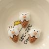 Milk Tea Color Bear Biscuits DIY Resin Handmade Jewelry Accessories Cream Glue Hairpin Brooch