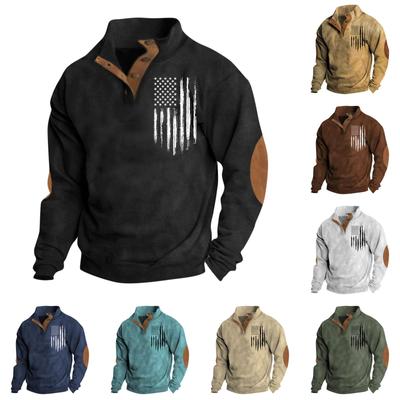 Das Herren-Sweatshirt mit Stehkragen im Frühling und Herbst ist ein Outdoor-Freizeitpullover