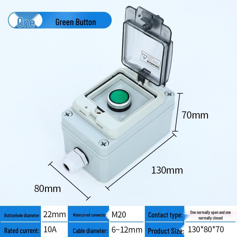 Waterproof Outdoor Emergency Stop & Control Box with Self-Reset Function