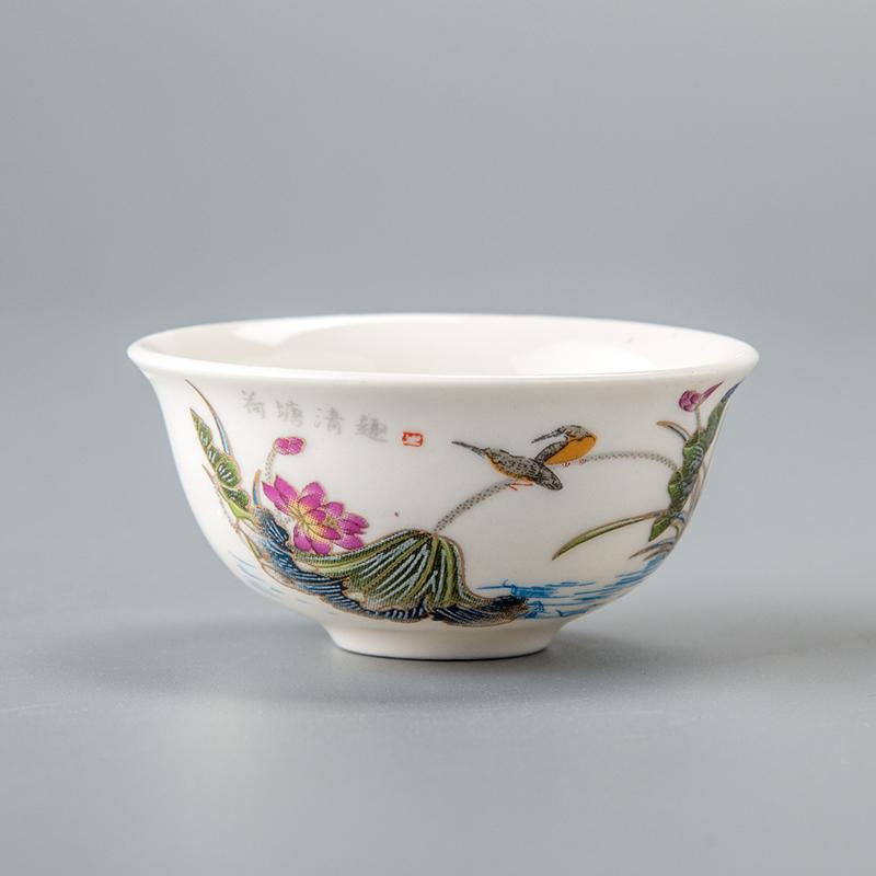 1pcs 22ML  Porcelain Kung Fu Tea Cup Sets Ceramics Tea Service Tea Set Tea Bowl Cups & Saucers Drinkware D054