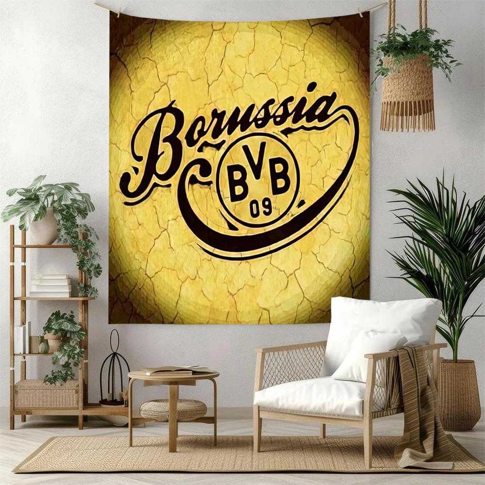 Borussia Dortmund Wall Decor Tapestry Art For Pet Memorial Birthdaywedding Party Backdrop Family Gift
