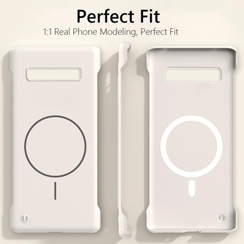 For Magsafe Frameless Magnetic Wireless Charging Phone Case For Samsung Galaxy S10 Plus S10Plus Slim Hard Back Cover