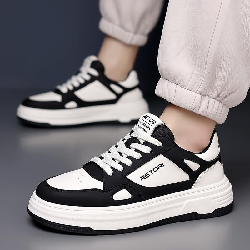 Fashion Cow Leather Men's Board Shoes New Designer Soft Sole Casual Spring Autumn Platform Sneakers for Men Fashion Sports Shoes Male