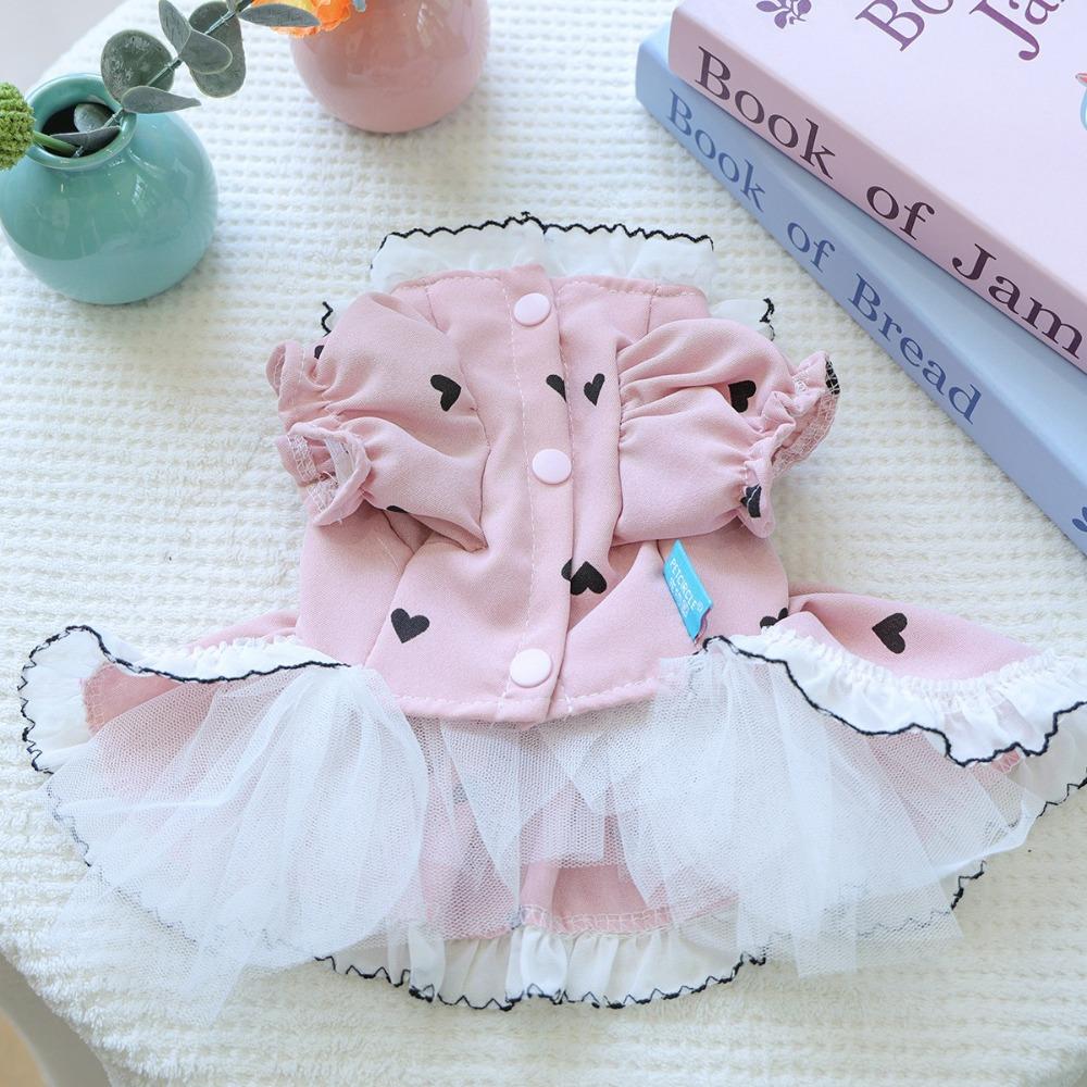 Cute Pet Puppy Clothing Breathable Dog Fluffy Skirt Stylish Dog Princess Dress  Birthday Party