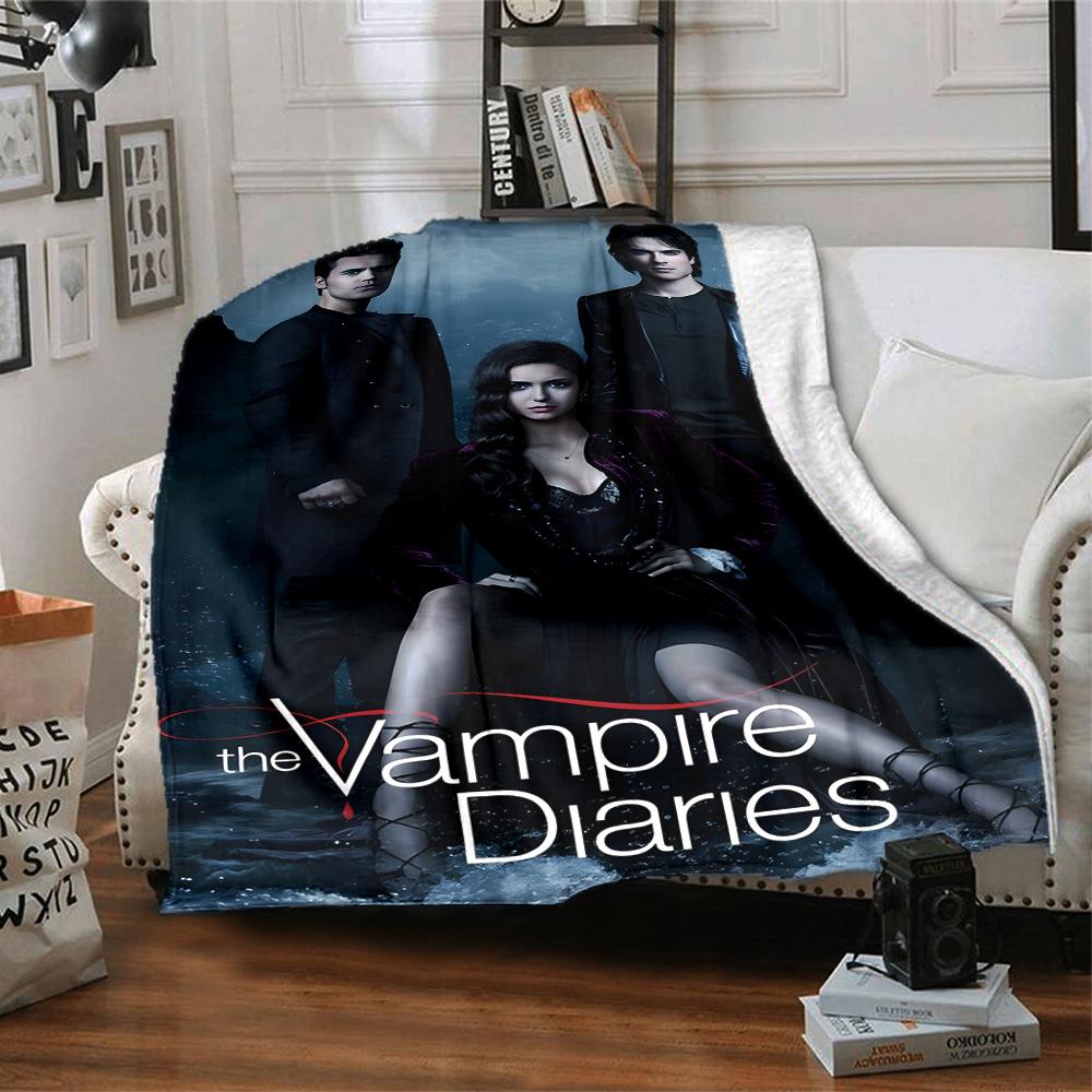 1pc The Vampire Diaries4 Blanket, Gift, for Men and Women, Soft Blanket, Good for Sofa Bed Couch Travel, Lightweight Flannel Blanket