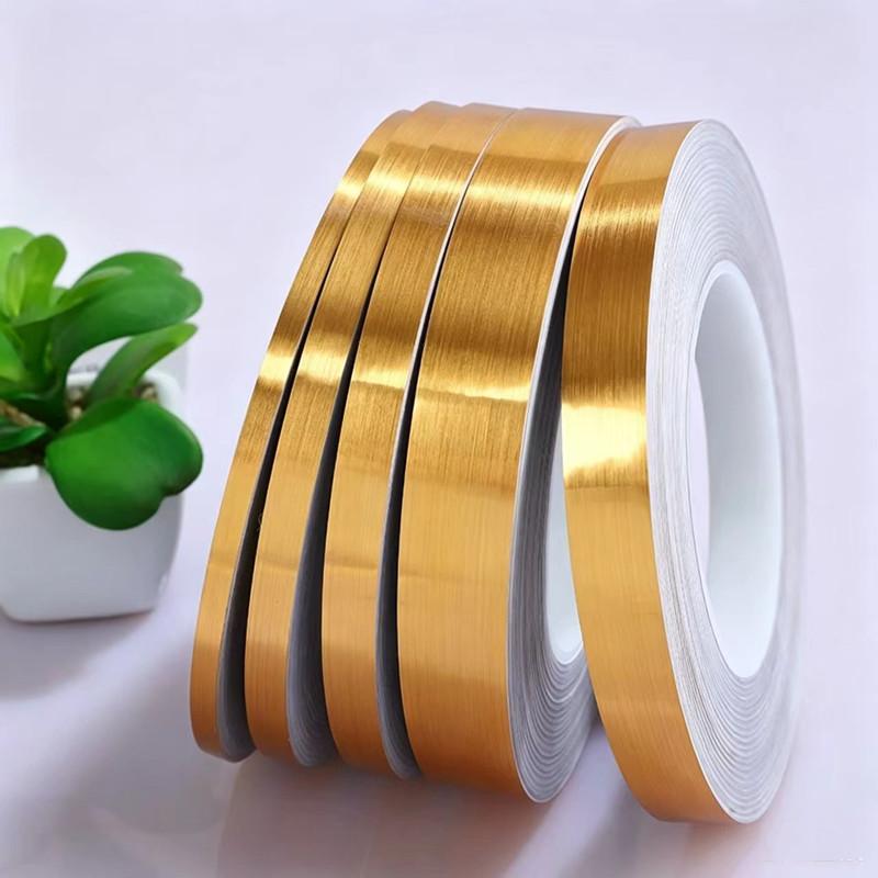 20M Self-Adhesive Tile Sticker Tape Gold Silver Floor Waterproof Wall Gap Sealing Strip Tile Beauty Seam Sticker Home Decor