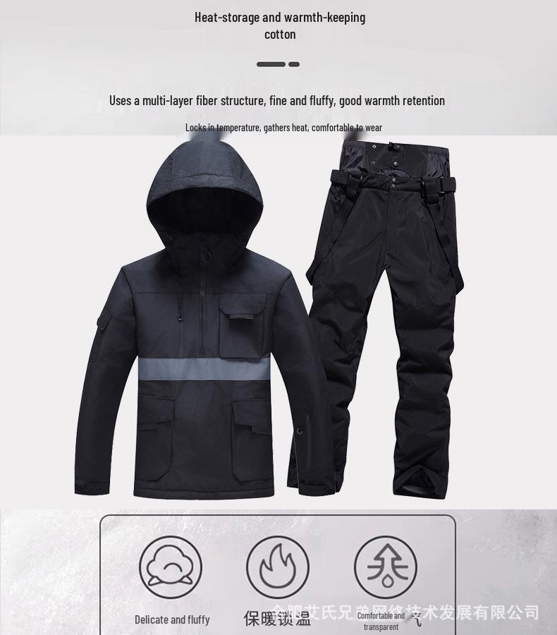 Winter Ski Suit Set: Unisex Windproof & Waterproof Snowboard Outfit for Couples
