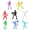 Movable Articulated Human Skeleton Assembly Skeleton Action Figure Collectible Skeleton Figure Wearing Multiple Weapon Sets for Collectors Desktop