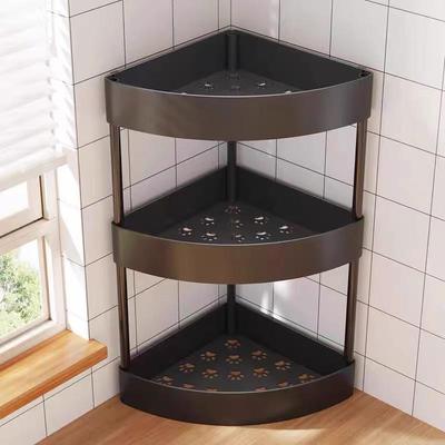 Punch-Free Semicircular Corner Kitchen Shelf for Seasonings, Bottles, and Jars