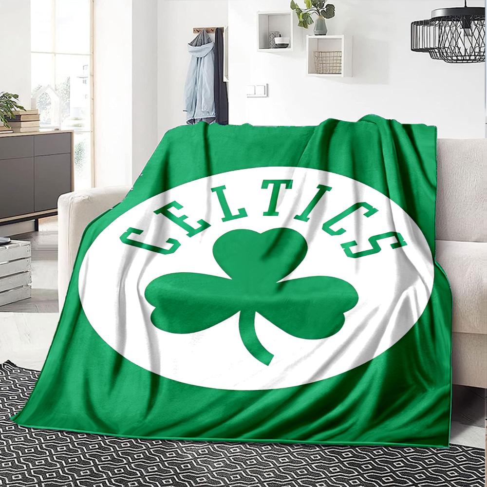 1pc Blanket - Boston Celtics logo Print Design,Lightweight Blanket for Sofa,Bed- Soft &Warm,Gift for All Seasons