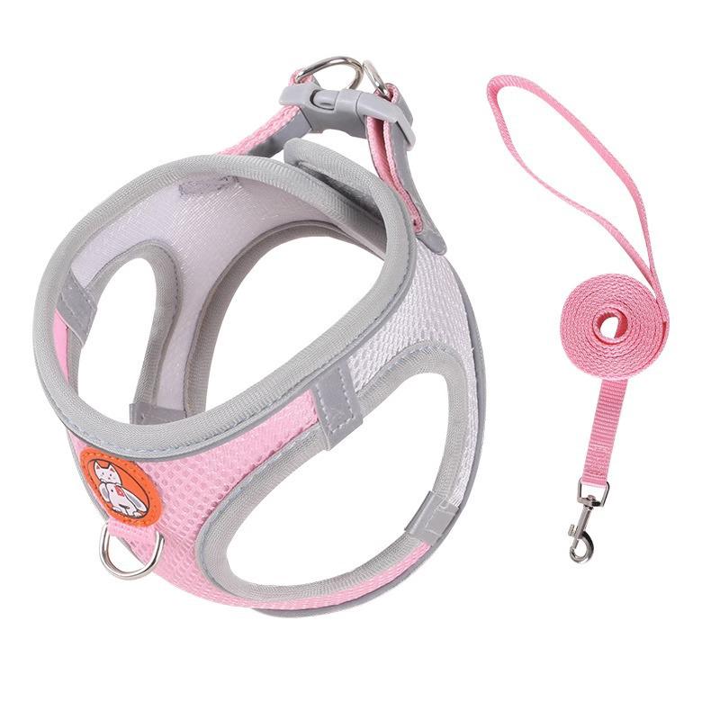 Reflective Breathable Cat Harness & Leash Set - Anti-Escape Vest for Safe Walks