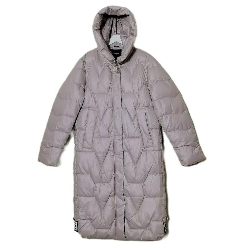 Export Exported To Russia Hooded Down Cotton Cold Protective Clothing Female Long Pure Color Minimalist Thickened Cotton Padded Coat Northeast Winter