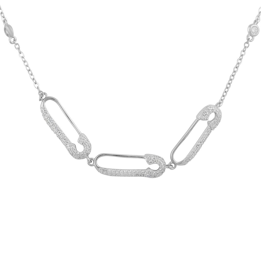 Silver Necklace with Cubic Zirkonia (2128847)