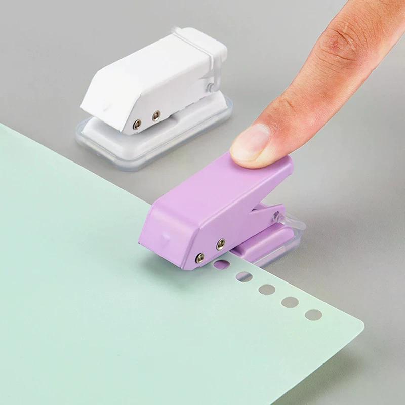 Mini 1 Hole Punch Portable Round Paper Puncher Cute Kawaii Paper Cutter Office School Stationery Supplies