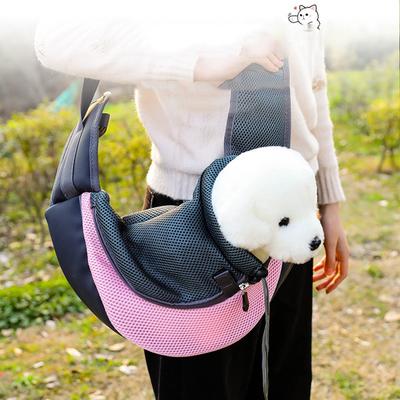 Borsa per cani Zaino per animali domestici in rete traspirante per cani di piccola taglia e gatti Borsa a tracolla da viaggio per esterni adatta ai chihuahua Perros Bag