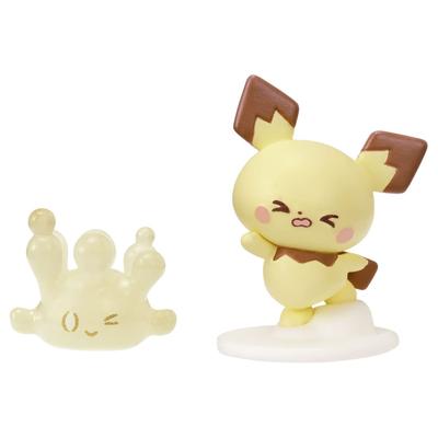 TAKARA TOMY Pocket Monster Pokemon Pokepiece Puppe Ballon Pichu & Mahomer