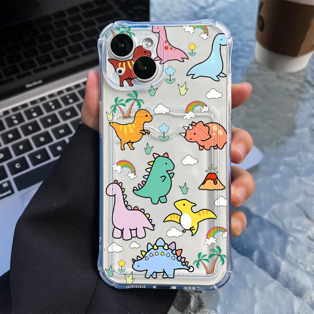 

Чехол-карточка для iPhone 11 13 XR 15 14 Pro Max iPhone 12 16 7 8 Plus XS Max Samsung S24 S23 A15 A55 A05 A54 Redmi 12 13C 13 9 с защитой от мультфильмов iPhone 16 Pro чистый