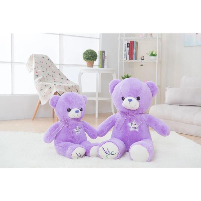 1 Stück 35 cm Niedliche Lila Bär Plüschtiere Gefüllte Niedliche Tiere Teddybär Puppen für Klassenkameraden Kinder Geburtstagsgeschenke