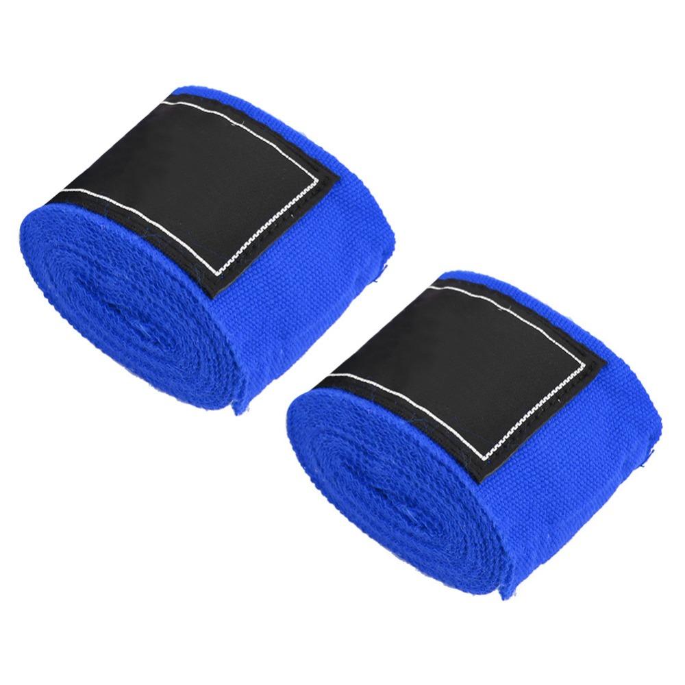 2pcs Stretch Fabric Boxing Hand Wraps Cotton Material Blue Boxing Hand Wraps Boxing Training