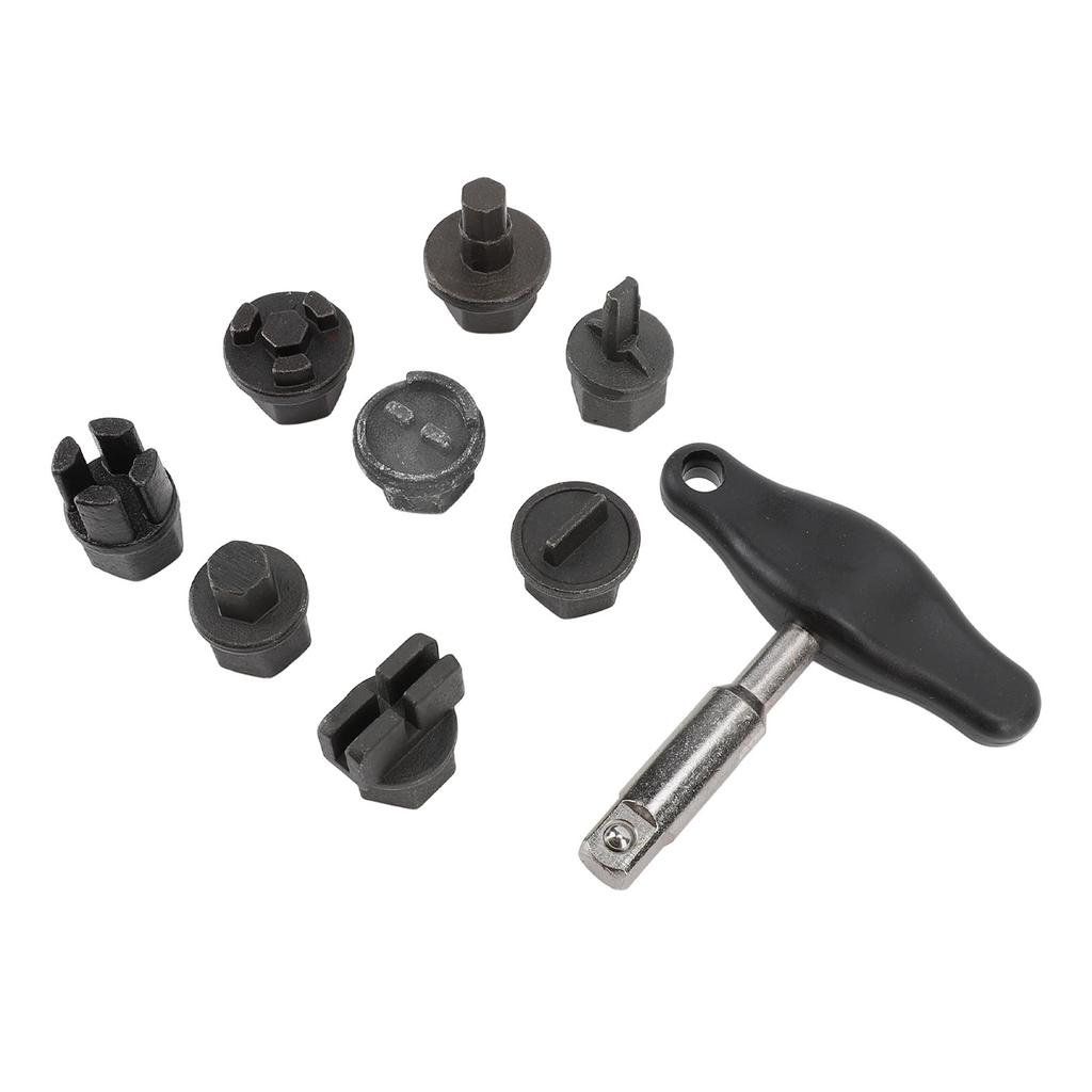 9Pcs Oil Pan Drain Plug Repair Kit Portable Versatile Oil Sump Drain Plug Tool Set for Plastic Oil Pan Oil Drain Plug