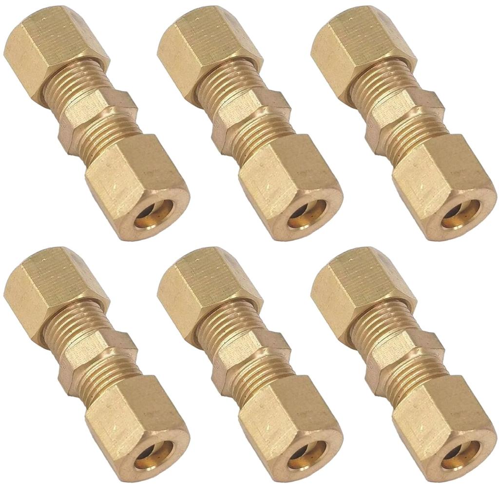 Rubonarie Brake Pipe Joint Connector 3/16" (Bronze) - 6 Pieces