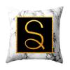 Marbled Golden Letters Pillowcase Sofa Pillow Cushion Cover  45 * 45cm