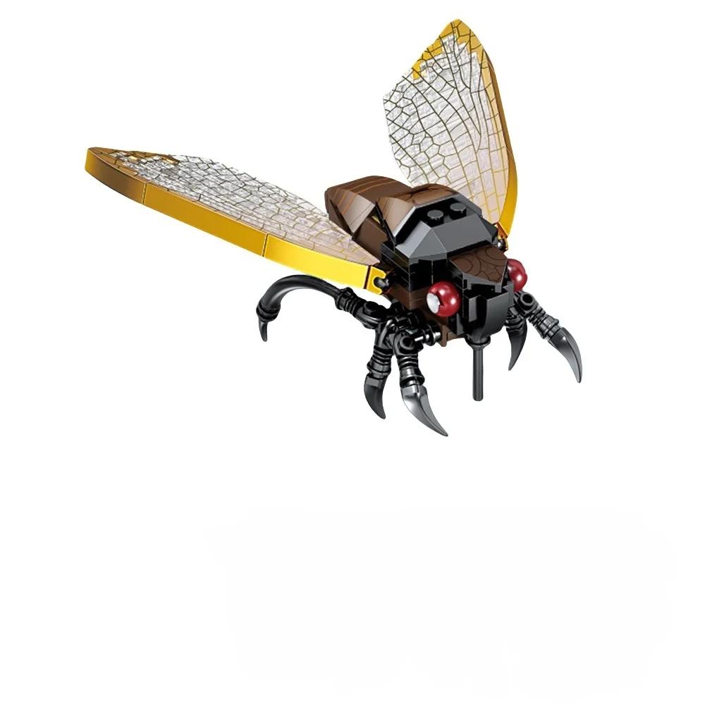 Cicada Insects Building Blocks Toys Set - Long-Lasting Play Party Gift for Kids, Great Collectible Models Caterpillar Cicada