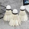 3/6 Adet Badminton Topu Raket Topu Beyaz Kaz Tüyü Uçuş Stabilitesi Dayanıklı Tüy Raket Topu Dış Mekan Antrenmanı